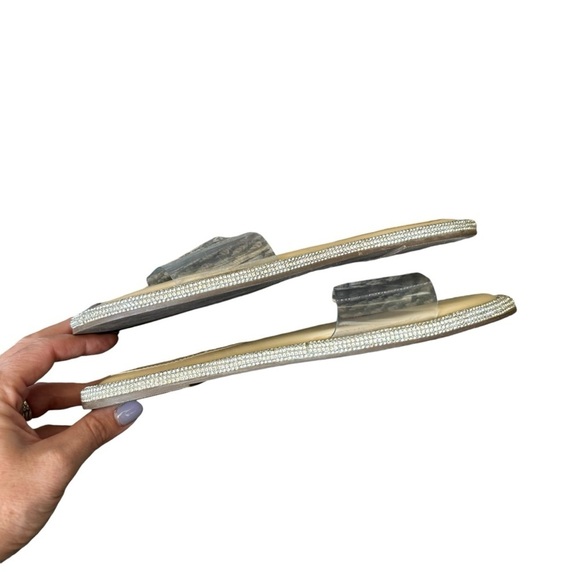 Schutz - Alcina Clear Strap Rhinestone Sandals Sz 8.5 - Picture 10 of 11